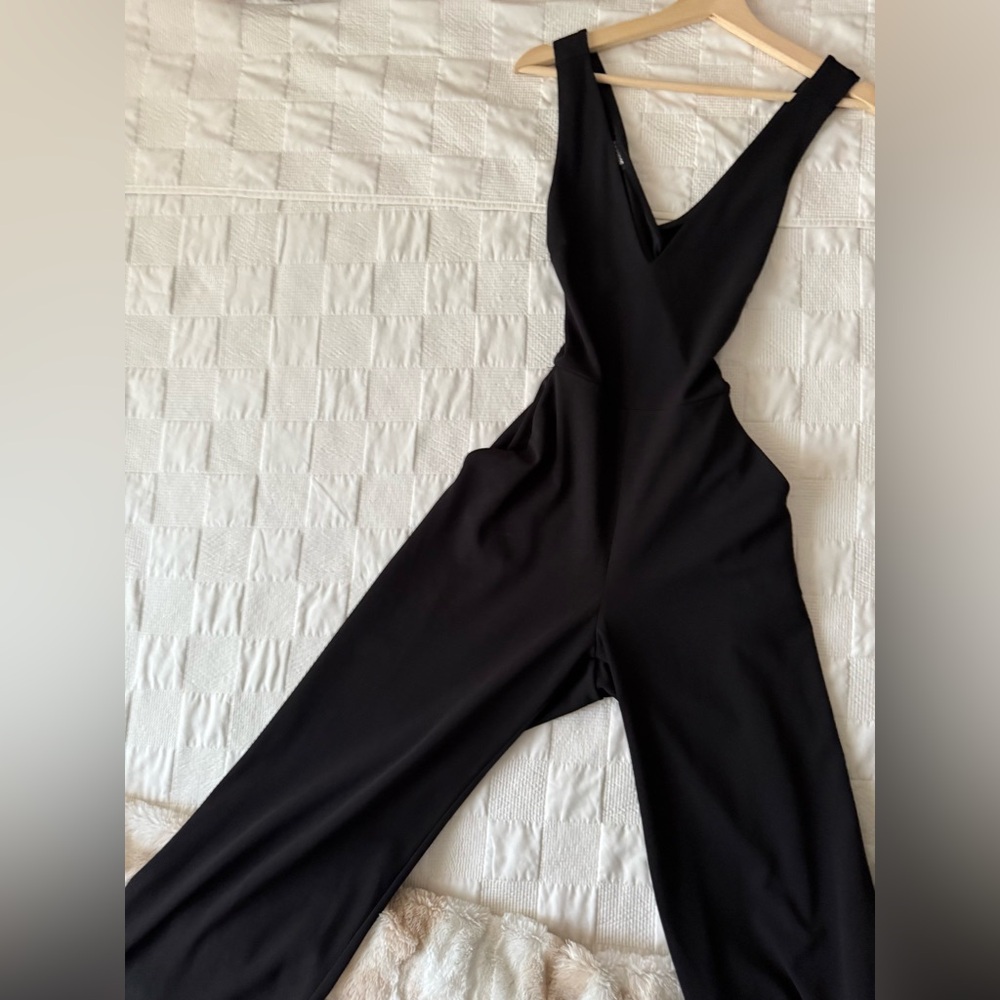 Express Black Cross-Back Jumpsuit